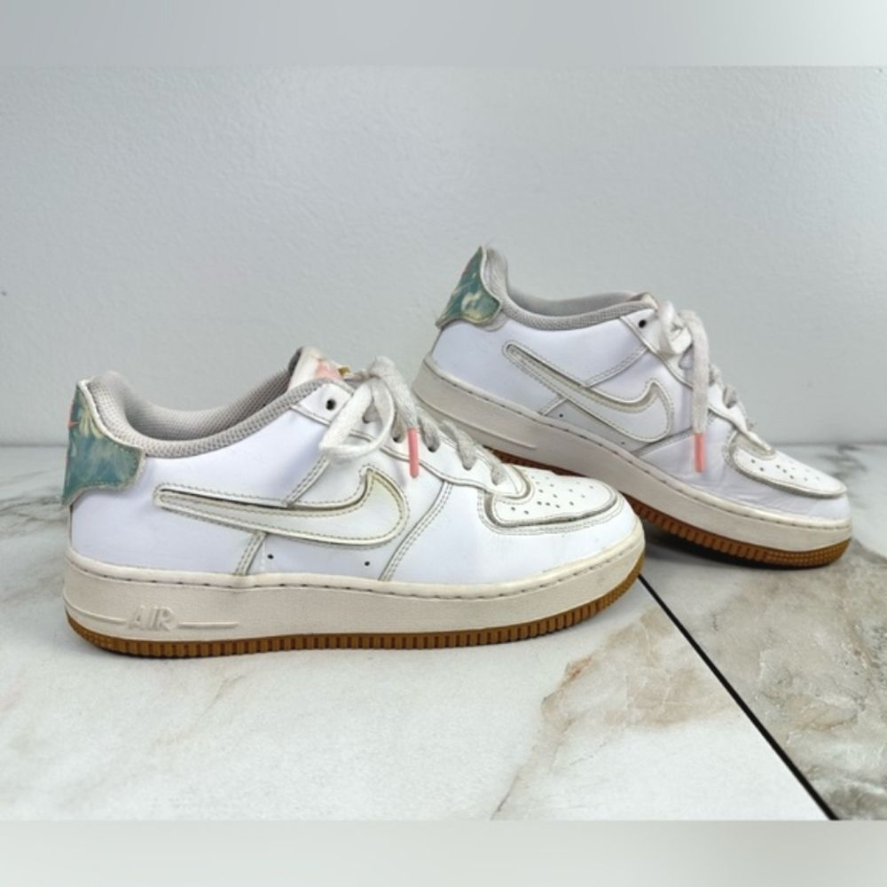 Nike Girls' Air Force 1/1 Bleached Coral Customized Low Sneakers, Sz 6.5Y